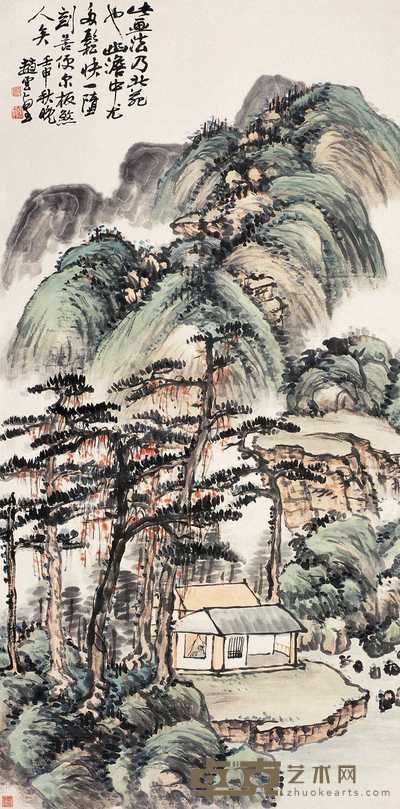 赵云壑 1932年作 山水 立轴 135×67cm